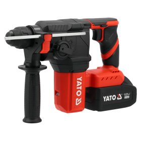  YATO YT-827721 Akkus fúrókalapács SDS+ BL motor 18V (töltő + 1x4Ah akku)