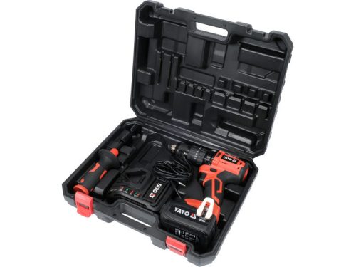 YATO YT-82790 Akkus ütvefúró-csavarozó 18 V szénkefe nélküli motor (1 x 3,0 Ah akksi + töltő)