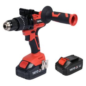   YATO YT-82791 Akkus ütvefúró-csavarozó 75 Nm szénkefe nélküli 18 V Li-Ion (2 x 3 Ah akku + töltő)