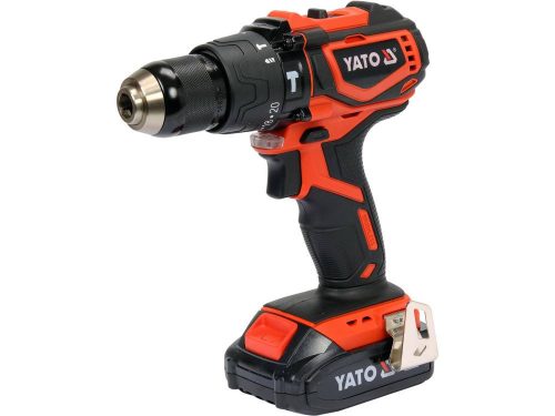 YATO YT-82796 Akkus ütvefúró-csavarozó 42 Nm szénkefe nélküli 18 V Li-Ion (1 x 2,0 Ah akku + töltő)
