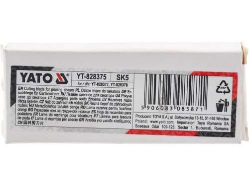 YATO YT-828375 Vágókés az YT-828377, YZ-828378 akkus metszőollóhoz