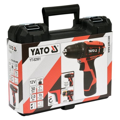 YATO YT-82901 Akkus fúrócsavarozó 30 Nm 12 V Li-Ion (1 x 2,0 Ah akku + töltő)