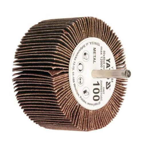 YATO YT-83383 Csapos lamellás, legyező csiszolókorong 80 x 40 x 6 mm / P80