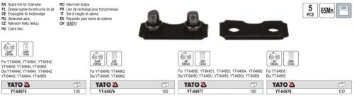 YATO YT-84977 Láncfűrész láncszem 3/8 Col 1,3 mm (5 db/cs)