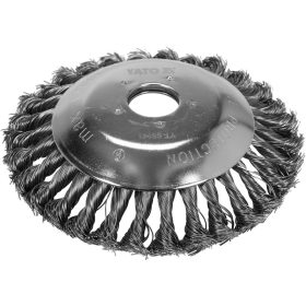   YATO YT-85141 Döntött sodrott körkefe 150 x 25,4 mm fűkaszához, fűszegélyvágóhoz