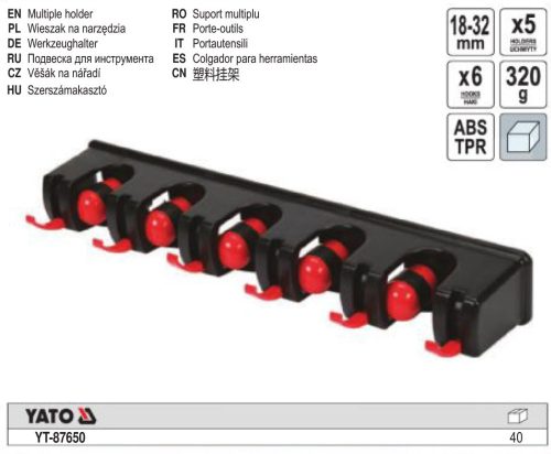 YATO YT-87650 Fali nyeles szerszámtartó akasztóval