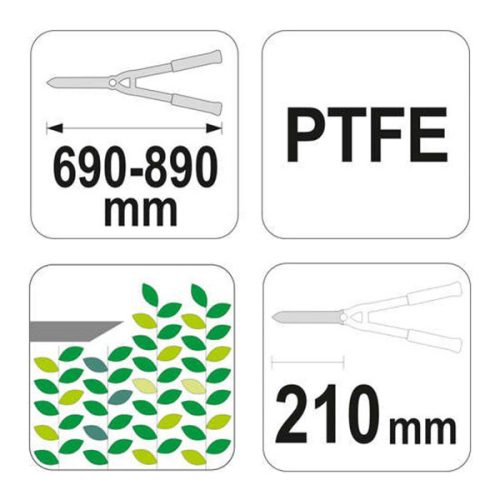 YATO YT-8824 Sövényvágó olló teflonos, teleszkópos 690-890mm