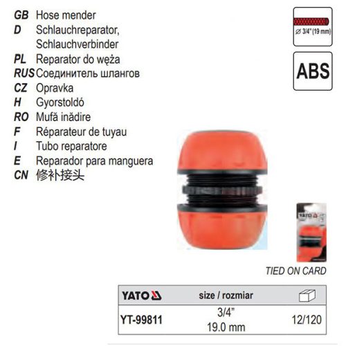 YATO YT-99811 Tömlő összekötő 3/4 Col