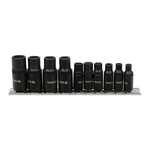 YATO YT-29280 Menetfúró dugókulcs adapter készlet 10 részes 1/4 Col, 3/8 Col