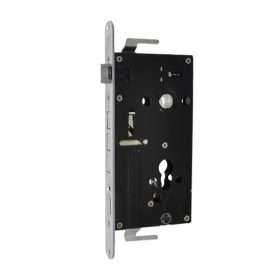 Hi-sec ajtózár balos 24mm széles, kerekített előlappal